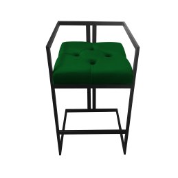 Hoker CHESTERFIELD welur z metalową podstawą