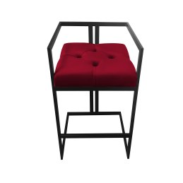 Hoker CHESTERFIELD welur z metalową podstawą