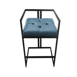 Hoker CHESTERFIELD welur z metalową podstawą