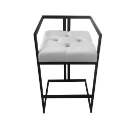 Hoker CHESTERFIELD welur z metalową podstawą