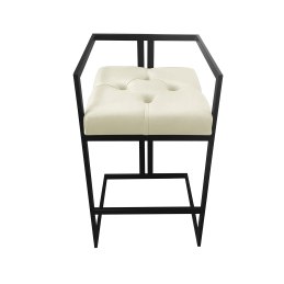 Hoker CHESTERFIELD welur z metalową podstawą