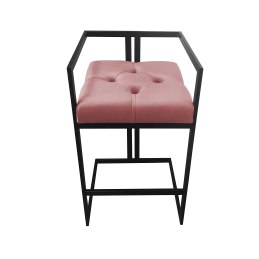 Hoker CHESTERFIELD welur z metalową podstawą