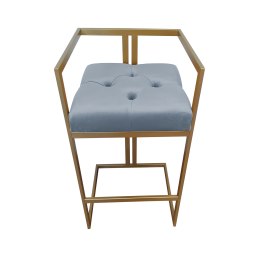 Hoker CHESTERFIELD welur z metalową podstawą