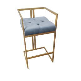 Hoker CHESTERFIELD welur z metalową podstawą