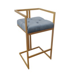 Hoker CHESTERFIELD welur z metalową podstawą