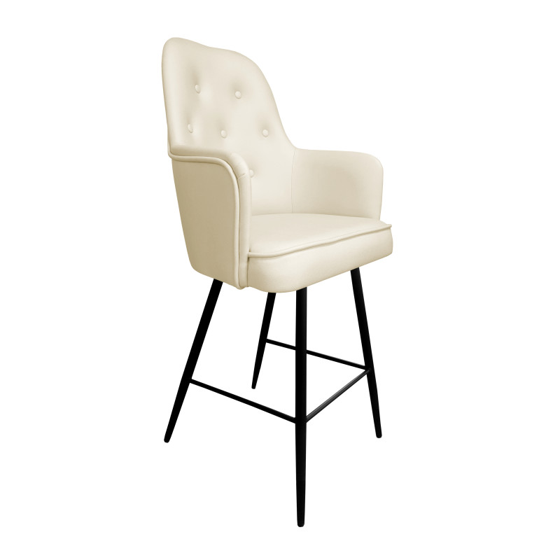 Hoker SARA krzesło barowe tkanina Vega podstawa metalowa