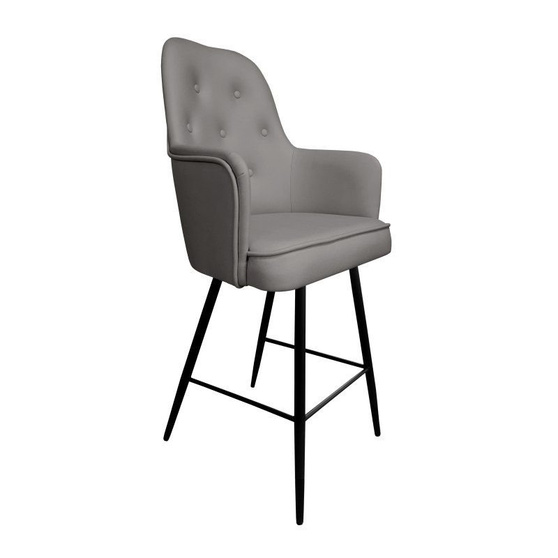 Hoker SARA krzesło barowe tkanina Vega podstawa metalowa