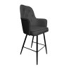 Hoker SARA krzesło barowe tkanina Vega podstawa metalowa