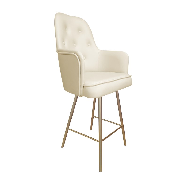 Hoker SARA krzesło barowe tkanina Vega podstawa metalowa