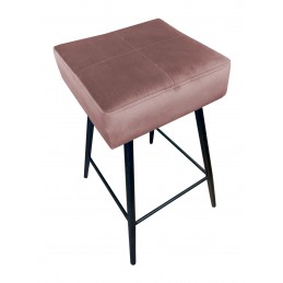 Hoker MAX krzesło barowe tkanina Welur podstawa metalowa