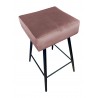 Hoker MAX krzesło barowe tkanina Welur podstawa metalowa