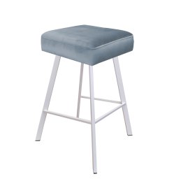 Hoker MAX krzesło barowe tkanina Welur podstawa metalowa