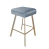 Hoker MAX krzesło barowe tkanina Welur podstawa metalowa