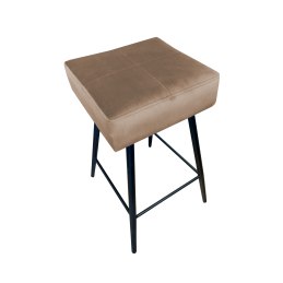 Hoker MAX krzesło barowe tkanina Welur podstawa metalowa