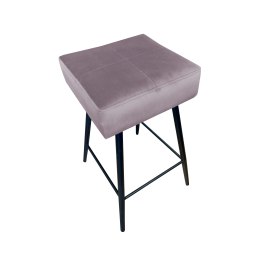 Hoker MAX krzesło barowe tkanina Welur podstawa metalowa