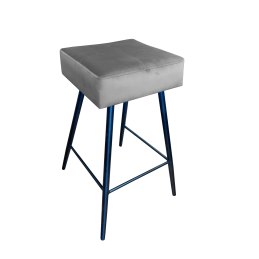 Hoker MAX krzesło barowe tkanina Welur podstawa metalowa