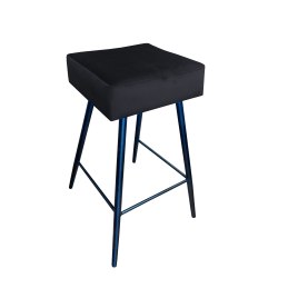 Hoker MAX krzesło barowe tkanina Welur podstawa metalowa