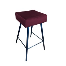 Hoker MAX krzesło barowe tkanina Welur podstawa metalowa