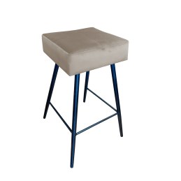 Hoker MAX krzesło barowe tkanina Welur podstawa metalowa