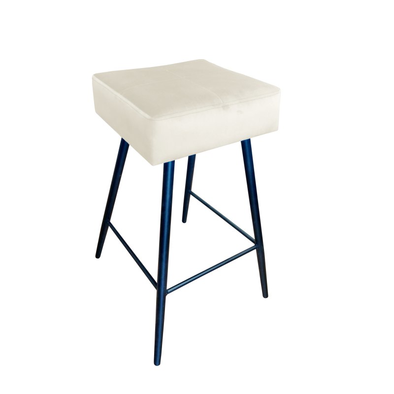 Hoker MAX krzesło barowe tkanina Welur podstawa metalowa