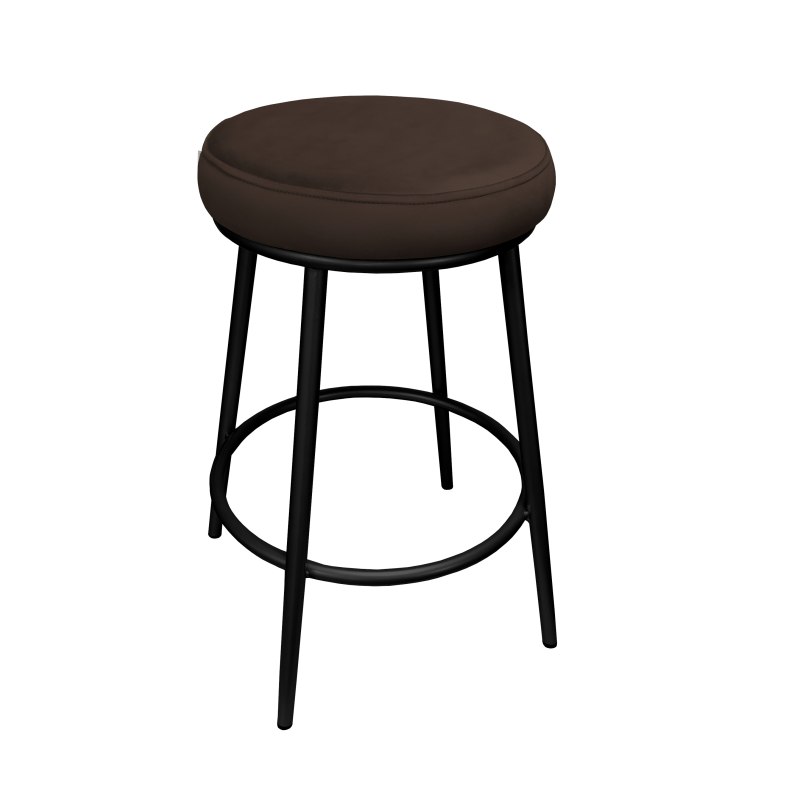 Hoker BEN krzesło barowe tkanina Welur podstawa metalowa