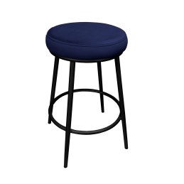 Hoker BEN krzesło barowe tkanina Welur podstawa metalowa