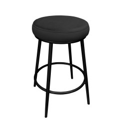 Hoker BEN krzesło barowe tkanina Welur podstawa metalowa