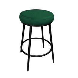 Hoker BEN krzesło barowe tkanina Welur podstawa metalowa