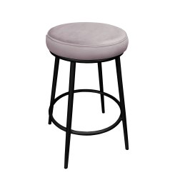 Hoker BEN krzesło barowe tkanina Welur podstawa metalowa