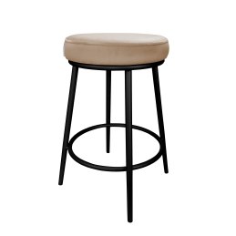 Hoker BEN krzesło barowe tkanina Welur podstawa metalowa