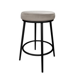 Hoker BEN krzesło barowe tkanina Welur podstawa metalowa