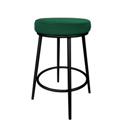 Hoker BEN krzesło barowe tkanina Welur podstawa metalowa