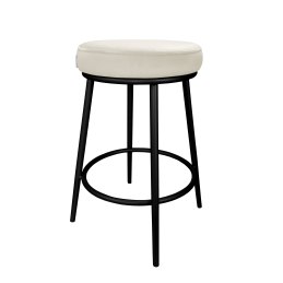 Hoker BEN krzesło barowe tkanina Welur podstawa metalowa