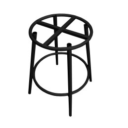 Hoker BEN krzesło barowe tkanina Welur podstawa metalowa