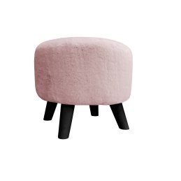 Pufa ALA tapicerowana tkanina noga drewniana