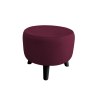 Pufa ALA tapicerowana tkanina noga drewniana