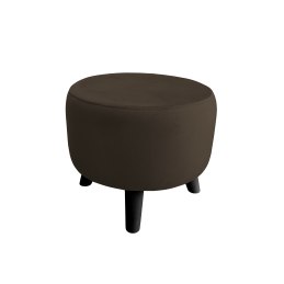Pufa ALA tapicerowana tkanina noga drewniana