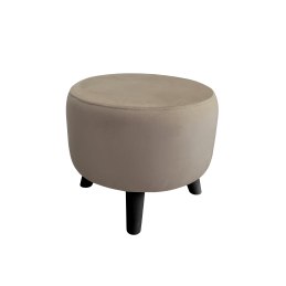 Pufa ALA tapicerowana tkanina noga drewniana