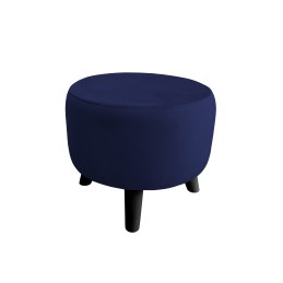 Pufa ALA tapicerowana tkanina noga drewniana