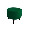 Pufa ALA tapicerowana tkanina noga drewniana