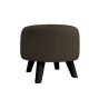 Pufa ALA tapicerowana tkanina noga drewniana