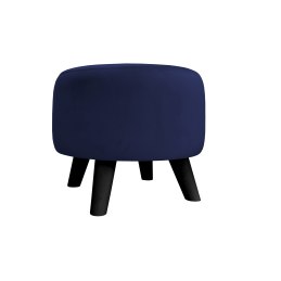 Pufa ALA tapicerowana tkanina noga drewniana