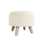 Pufa ALA tapicerowana tkanina noga drewniana