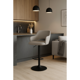 Hoker JULA obrotowy welur metalowa podstawa