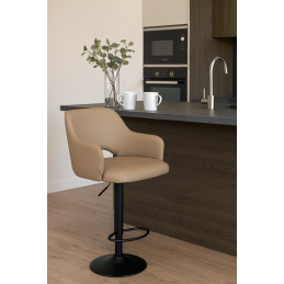 Hoker JULA obrotowy welur metalowa podstawa