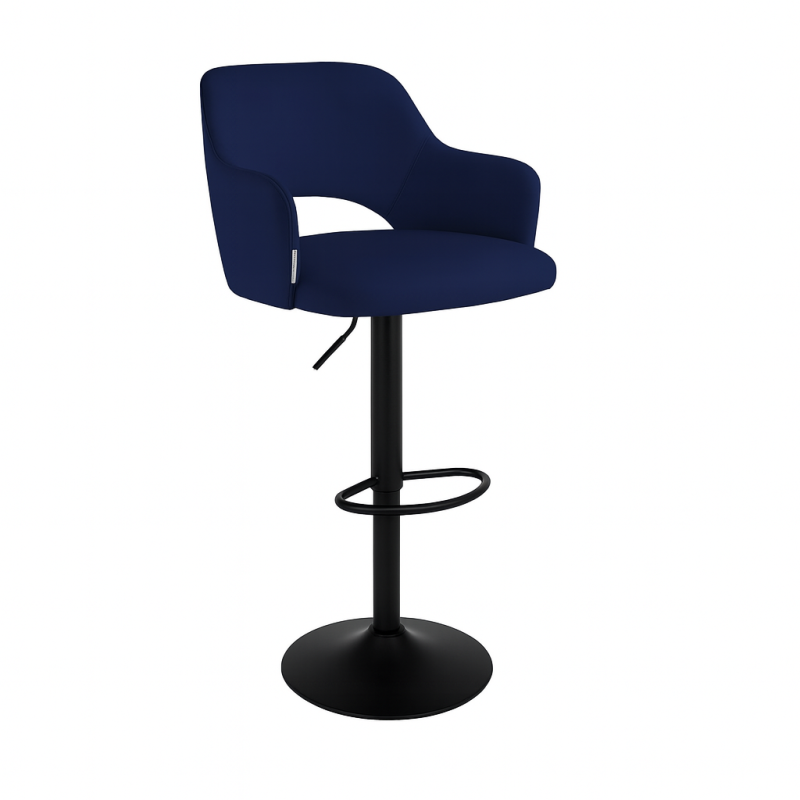 Hoker JULA obrotowy welur metalowa podstawa