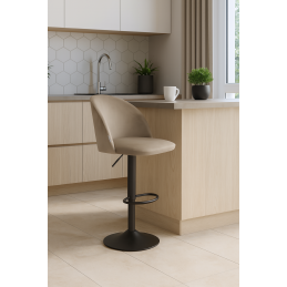 Hoker SILVER obrotowy welur, metalowa podstawa