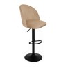 Hoker SILVER krzesło barowe obrotowe tkanina Welur podstawa metalowa