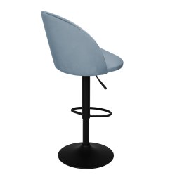 Hoker SILVER krzesło barowe obrotowe tkanina Welur podstawa metalowa