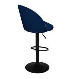 Hoker SILVER krzesło barowe obrotowe tkanina Welur podstawa metalowa